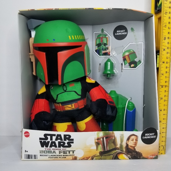 Star Wars Rocket Launching Boba Fett Feature Plush, 12” Tall Figure - Picture 2 of 7